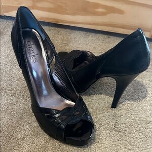 Charles by Charles David Glossy Black Heels